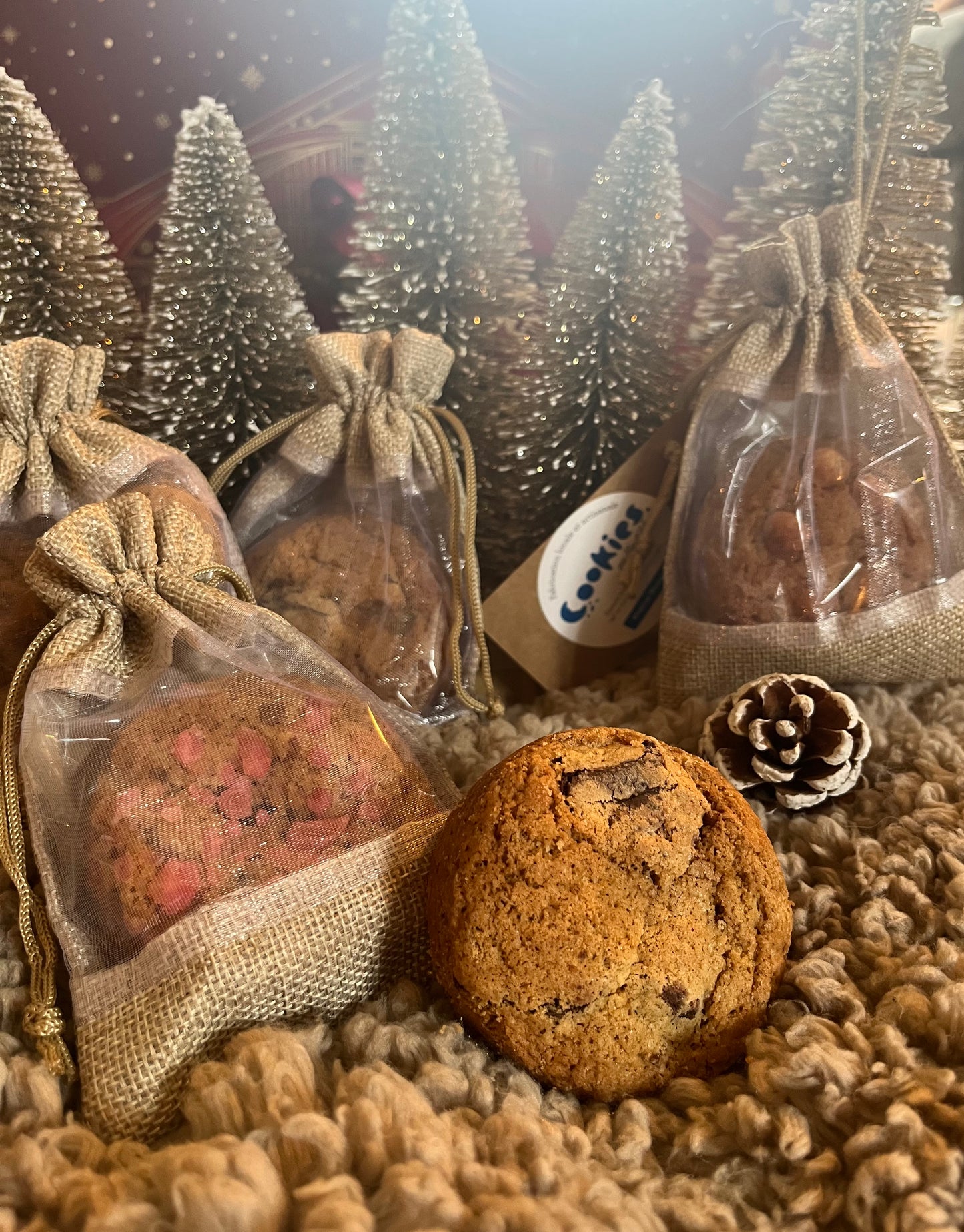 Pochon cookie individuel de Noel